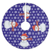 Mr. Snowman Polyester Weihnachtsbaumdecke (Vorderseite)
