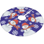 Mr. Snowman Polyester Weihnachtsbaumdecke (Schrägansicht)