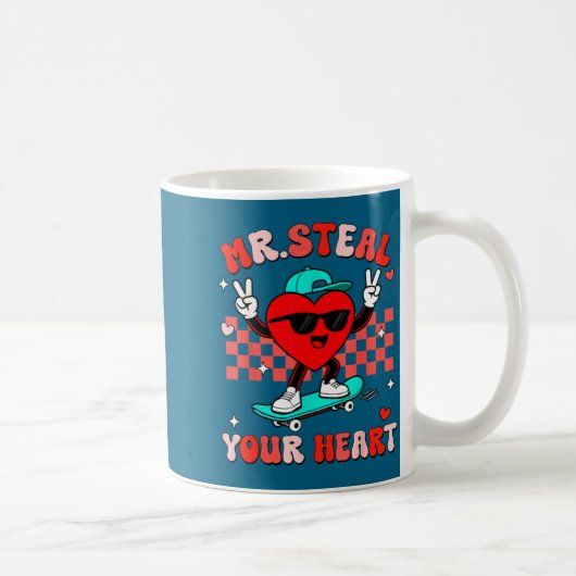 Mr Steal Your Heart For Boys Toddlers Valentine's  Kaffeetasse (Rechts)