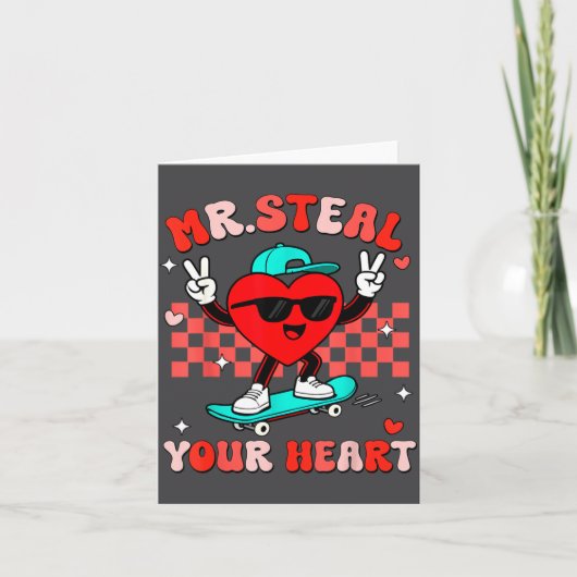 Mr Steal Your Heart For Boys Toddlers Valentine's  Karte (Vorderseite)