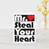 Mr Steal Your Heart For Boys Toddlers Valentines  Karte (Gelbe Blume)