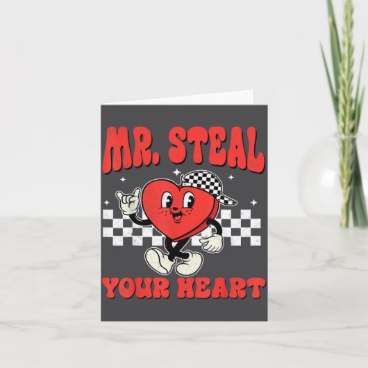 Mr Steal Your Heart For Boys Toddlers Valentine's  Karte (Vorderseite)