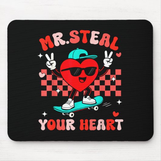 Mr Steal Your Heart For Boys Toddlers Valentine's Mousepad (Vorne)