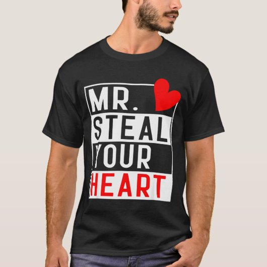 Mr Steal Your Heart For Boys Toddlers Valentine's T-Shirt (Vorderseite)