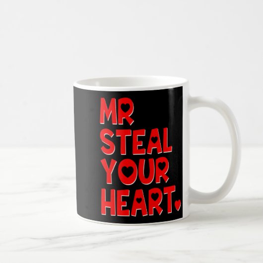 Mr Steal Your Heart Funny Valentines Day Boys Men Kaffeetasse (Rechts)