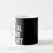 Mr. Steal Your Heart Funny Valentines Day Men’s Kaffeetasse (Vorderseite Links)