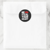 Mr Steal Your Heart Valentines Day Boys Kids Runder Aufkleber (Tasche)