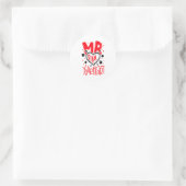 Mr Steal Your Heart Valentines Day Matching Coupl Runder Aufkleber (Tasche)