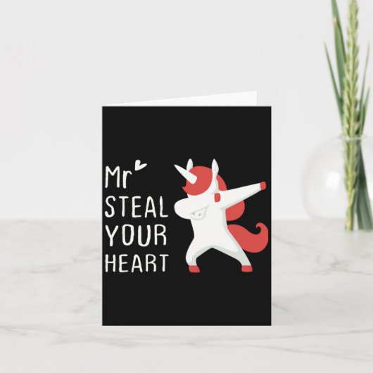 Mr Steal Your Heart Valentines Day V Day Boys Unic Karte (Vorderseite)