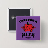 Mr. Strong care for a Bite Halloween Button (Vorne & Hinten)