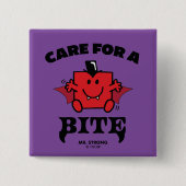 Mr. Strong care for a Bite Halloween Button (Vorderseite)