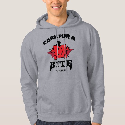 Mr. Strong care for a Bite Halloween Hoodie (Vorderseite)