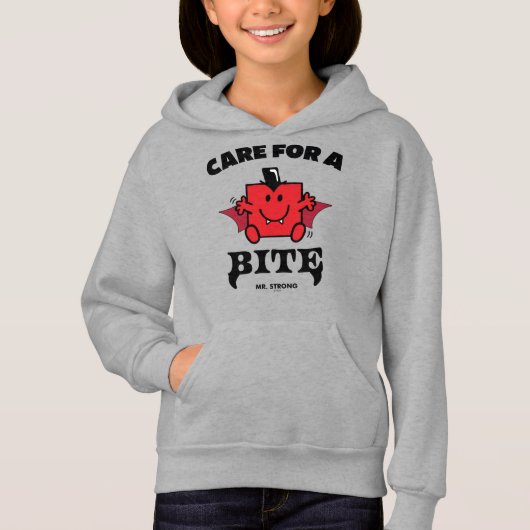 Mr. Strong care for a Bite Halloween Hoodie (Vorderseite)