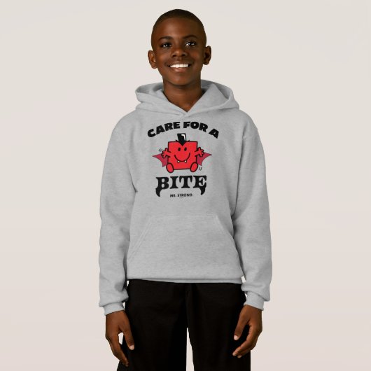Mr. Strong care for a Bite Halloween Hoodie (Vorne ganz)