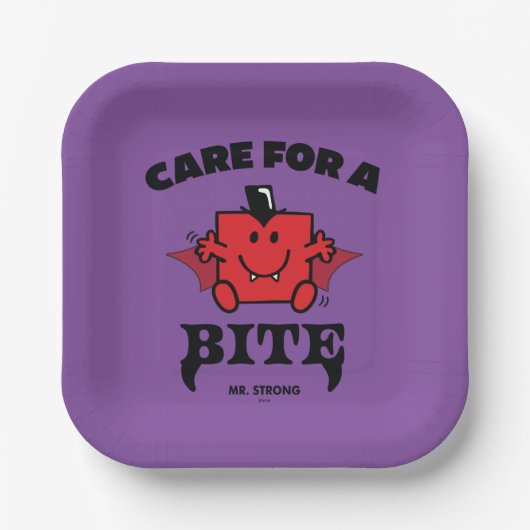 Mr. Strong care for a Bite Halloween Pappteller (Vorderseite)