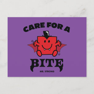 Mr. Strong care for a Bite Halloween Postkarte