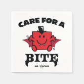 Mr. Strong care for a Bite Halloween Serviette (Vorderseite)