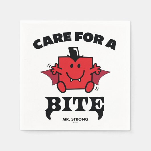 Mr. Strong care for a Bite Halloween Serviette (Vorderseite)