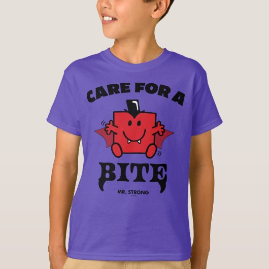 Mr. Strong care for a Bite Halloween T-Shirt (Vorderseite)