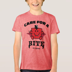Mr. Strong care for a Bite Halloween Tri-Blend Shirt
