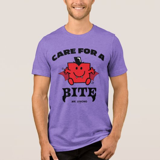 Mr. Strong care for a Bite Halloween Tri-Blend Shirt (Vorderseite)