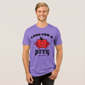 Mr. Strong care for a Bite Halloween Tri-Blend Shirt (Vorderseite voll)