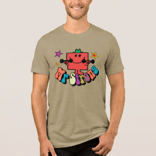Mr. Strong Colorful Lettering & Stars Tri-Blend Shirt