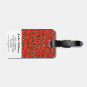 Mr Strong | Lifting Weights Red & Green Pattern Gepäckanhänger (Rückseite horizontal)