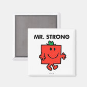Mr Strong Waving Hello Magnet (Vorderseite/Rückseite)
