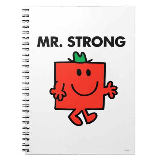 Mr Strong Waving Hello Notizblock (Vorderseite)