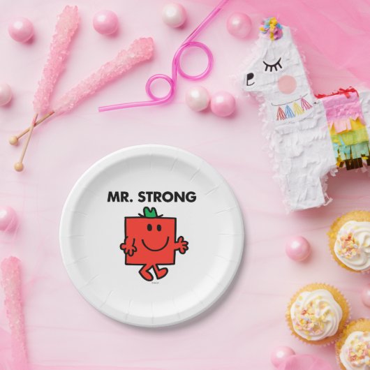 Mr Strong Waving Hello Pappteller (Party)