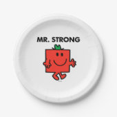 Mr Strong Waving Hello Pappteller (Vorderseite)