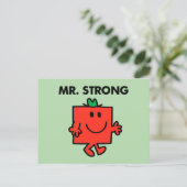 Mr Strong Waving Hello Postkarte (Stehend Vorderseite)