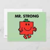 Mr Strong Waving Hello Postkarte (Vorne/Hinten)