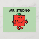 Mr Strong Waving Hello Postkarte (Vorderseite)