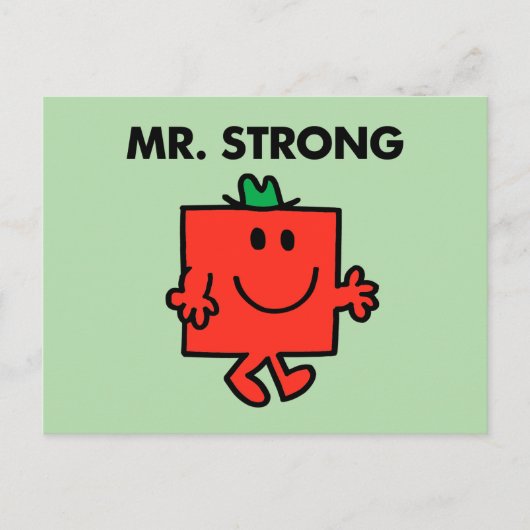Mr Strong Waving Hello Postkarte (Vorderseite)