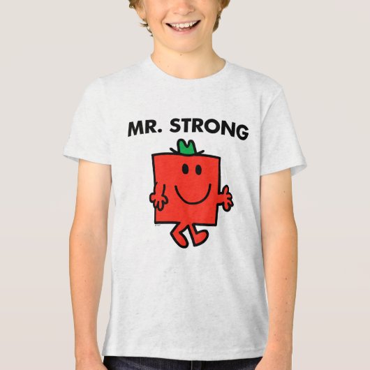 Mr Strong Waving Hello Tri-Blend Shirt (Vorderseite)