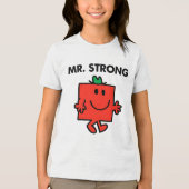 Mr Strong Waving Hello Tri-Blend Shirt (Vorderseite)
