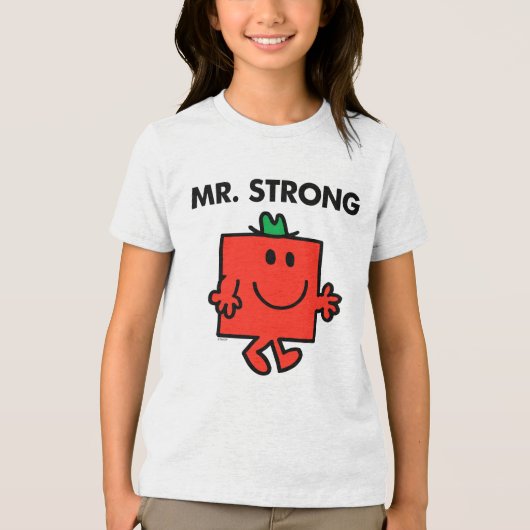 Mr Strong Waving Hello Tri-Blend Shirt (Vorderseite)