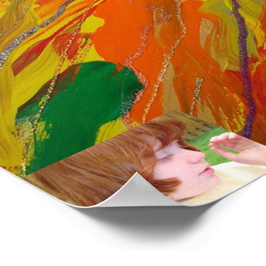 "Mr Sun" von Candy Waters Autism Artist Poster (Ecke)