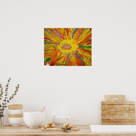 "Mr Sun" von Candy Waters Autism Artist Poster (Küche)