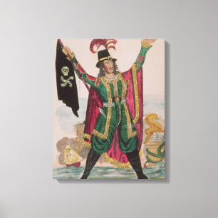 Mr.T.P.Cooke in der Rolle des Fliegenden Leinwanddruck