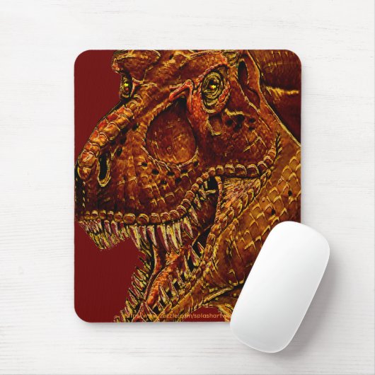 Mr. "T" Rex in Ihrem Gesichtsmausetaster Mousepad (Mit Mouse)