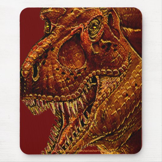Mr. "T" Rex in Ihrem Gesichtsmausetaster Mousepad (Vorne)