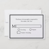 Mr & the Mrs (Lips and the Stache) Wedding RSVP Karte (Rückseite)