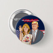 Mr. Trump & Mrs.Melania.pence.President of theU.S. Button (Vorne & Hinten)