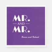 Mr. und Mr. Personalisiert Cocktail Napkins Serviette (Vorderseite)