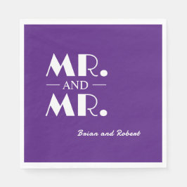 Mr. und Mr. Personalisiert Cocktail Napkins Serviette