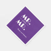 Mr. und Mr. Personalisiert Cocktail Napkins Serviette (Ecke)