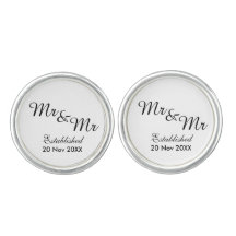 Mr. und Mr. Same-Sex Gay Wedding Cuff Links